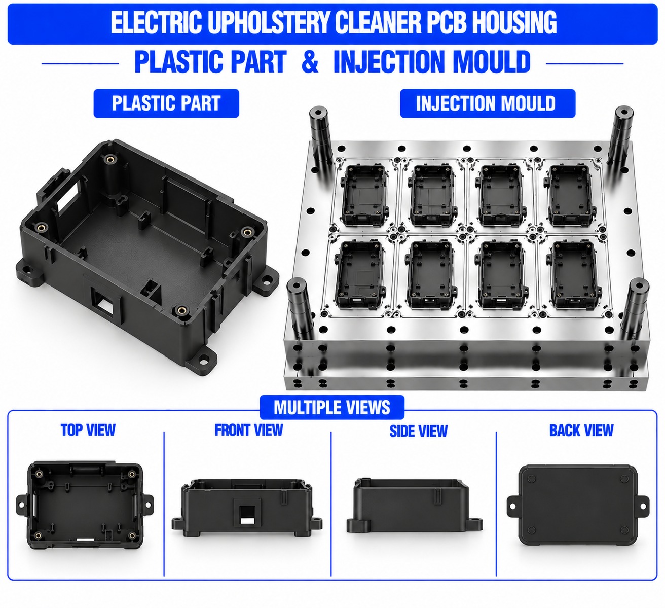 Electric Upholstery Cleaner Plastic Pcb Housing Mould and Moulding Service